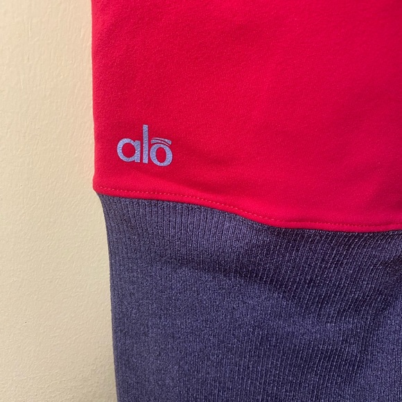 Alo Yoga Legging High-Waist Highlight Goddess Red Grey Size Small - Picture 5 of 8